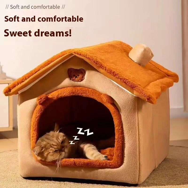 Casa cama para perros y gatos – extraíble y lavable