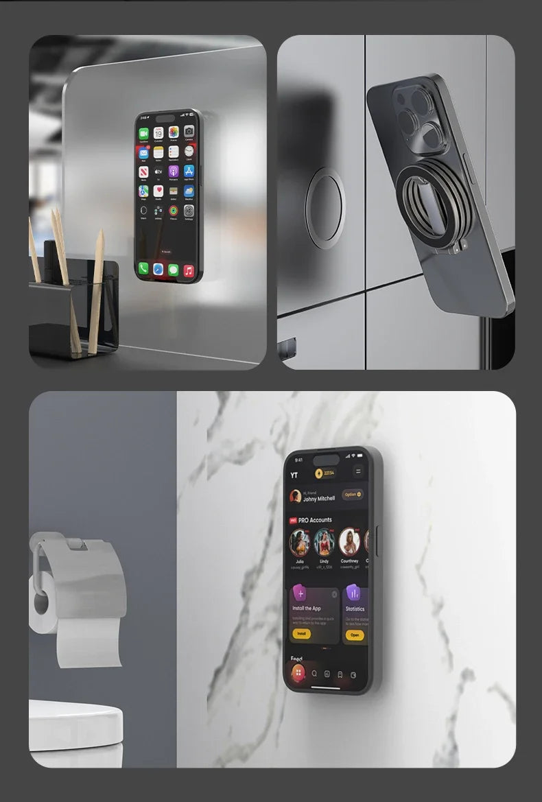 Soporte Magnético Universal Plegable de Doble Cara para Teléfono, Compatible con Magsafe, para Gimnasio, Caminadora, Auto, Soporte Plegable para Smartphone
