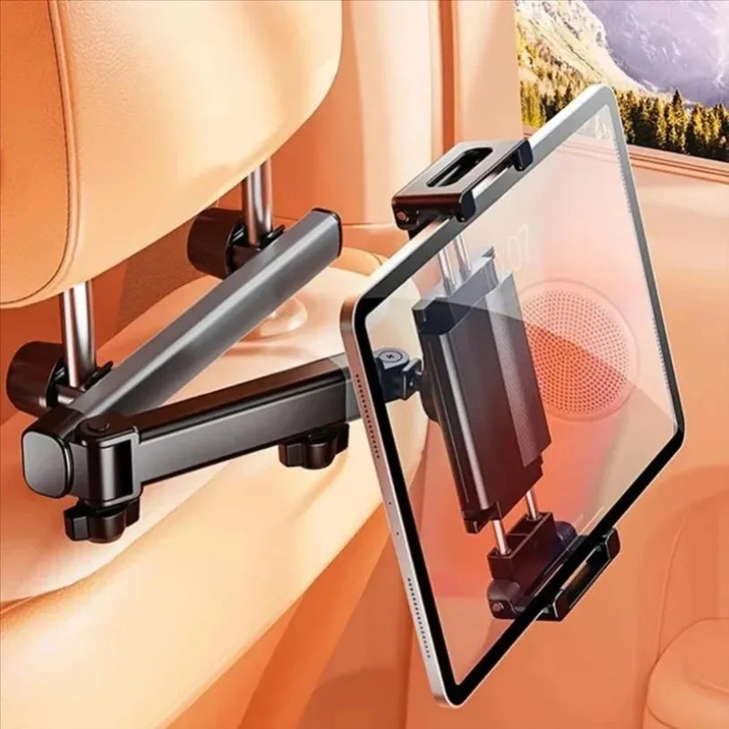 Soporte Giratorio de 360 Grados X49A para Reposacabezas de Coche, para Teléfonos/Tabletas de 6-12.9 Pulgadas, Soporte Telescópico Giratorio para Coche