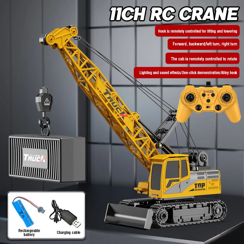 Grúa RC con Control Remoto 2.4G para Niños con Pulverizador