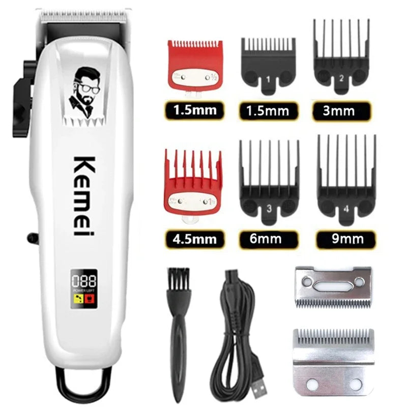Cortadora de Pelo Inalámbrica KM-PG809A, Recortadora Profesional de Cabello