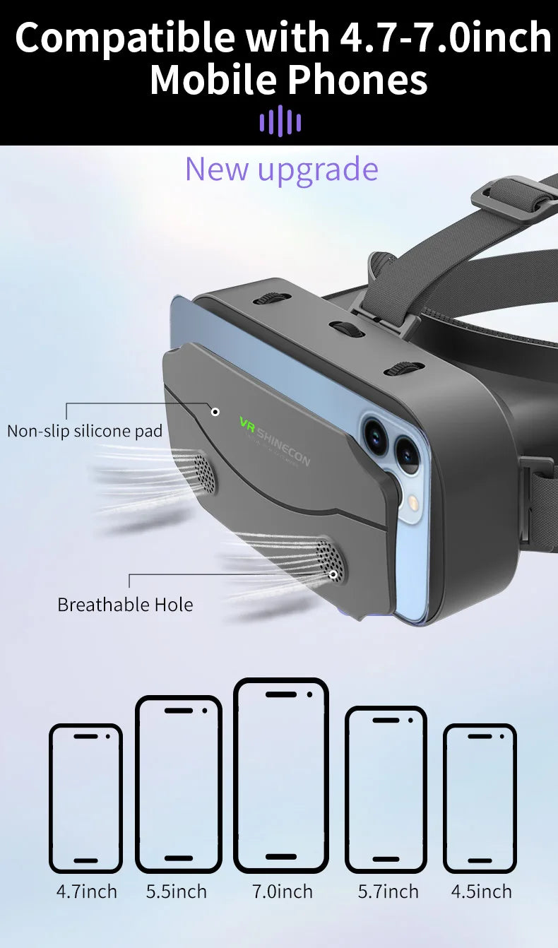 Gafas VR, auriculares de realidad Virtual, dispositivos Viar, lentes 3D, gafas inteligentes para teléfonos inteligentes, teléfono móvil, accesorio de juego