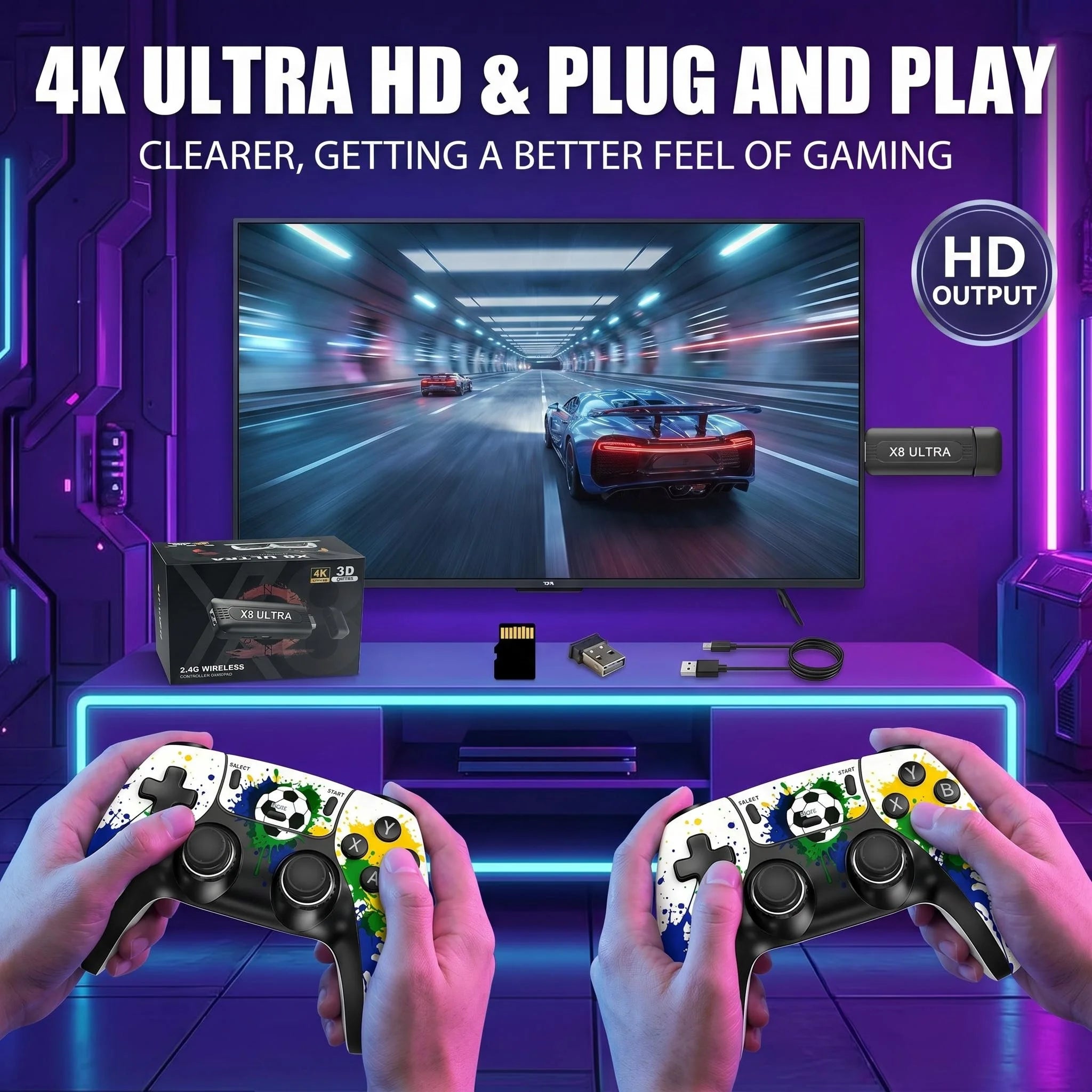 Consola de Juegos Retro 4K HD +50000 Juegos