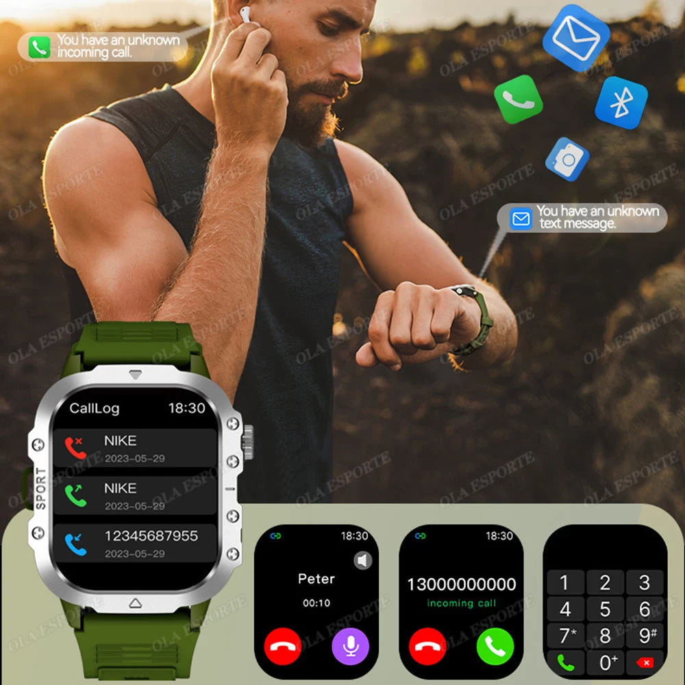 Reloj Inteligente Militar IP67 GPS Presión Arterial