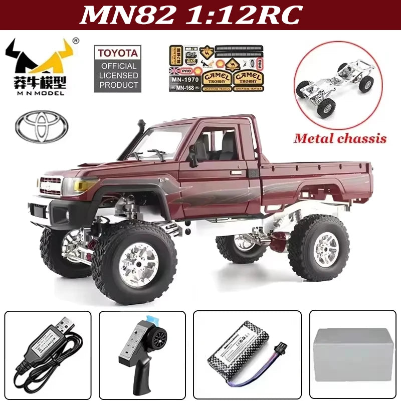 MN82 MN82S Toyota Rc 4x4 Rc CAR 2,4g 1/12 escala completa todoterreno Control remoto coche trepador de control remoto coche de juguete para regalo