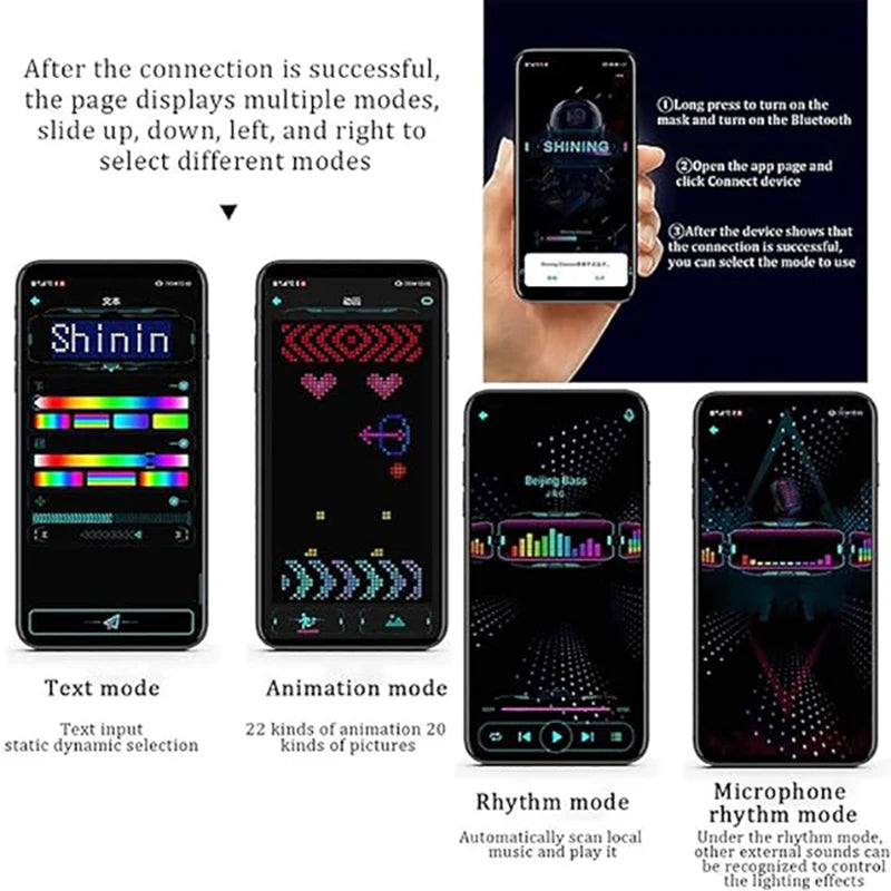 2025 nueva gorra LED, Control de aplicaciones en varios idiomas, edición DIY, sombrero genial iluminado (texto, música, imagen, dibujo) para hombres y mujeres