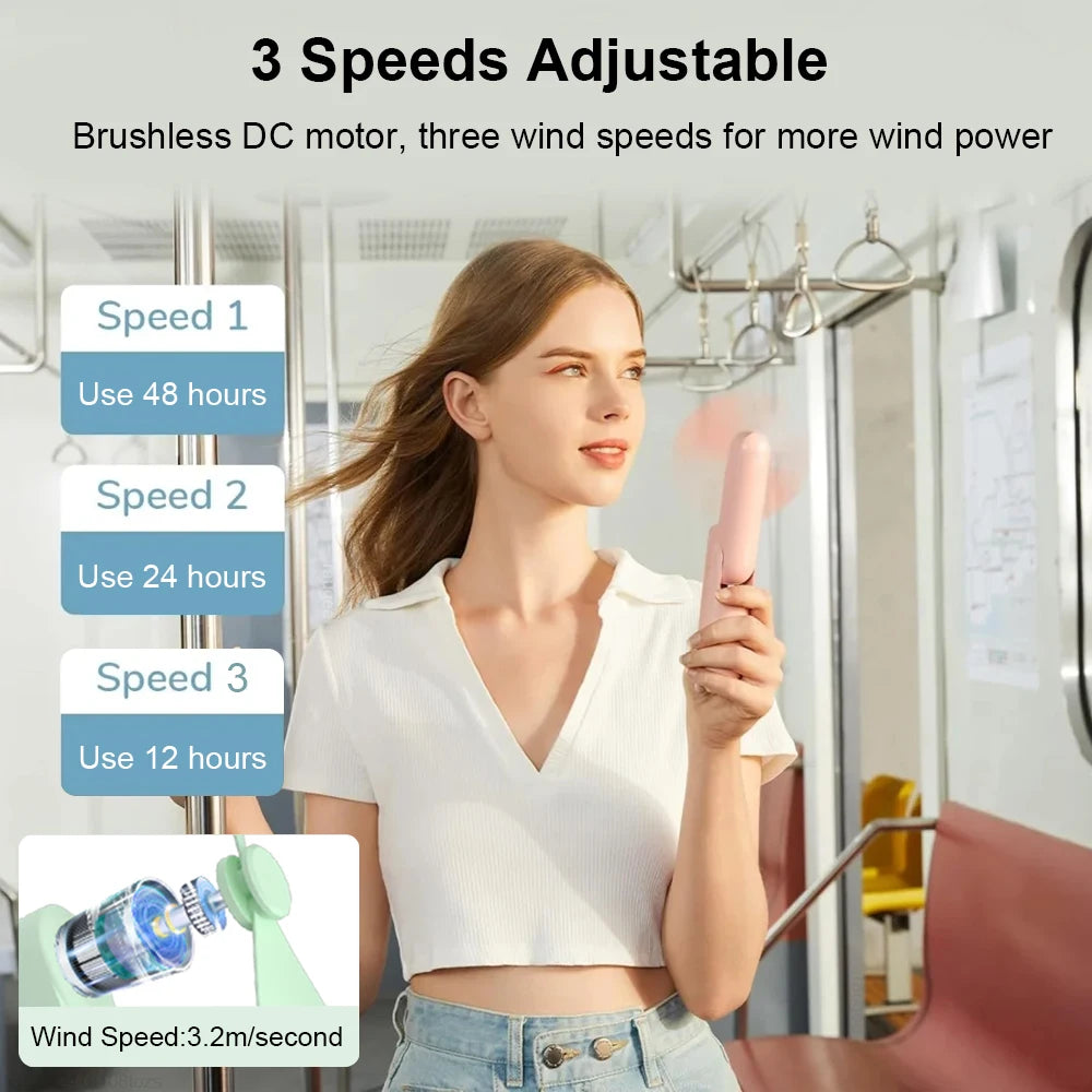 Mini Ventilador Portátil Plegable con Banco de Energía