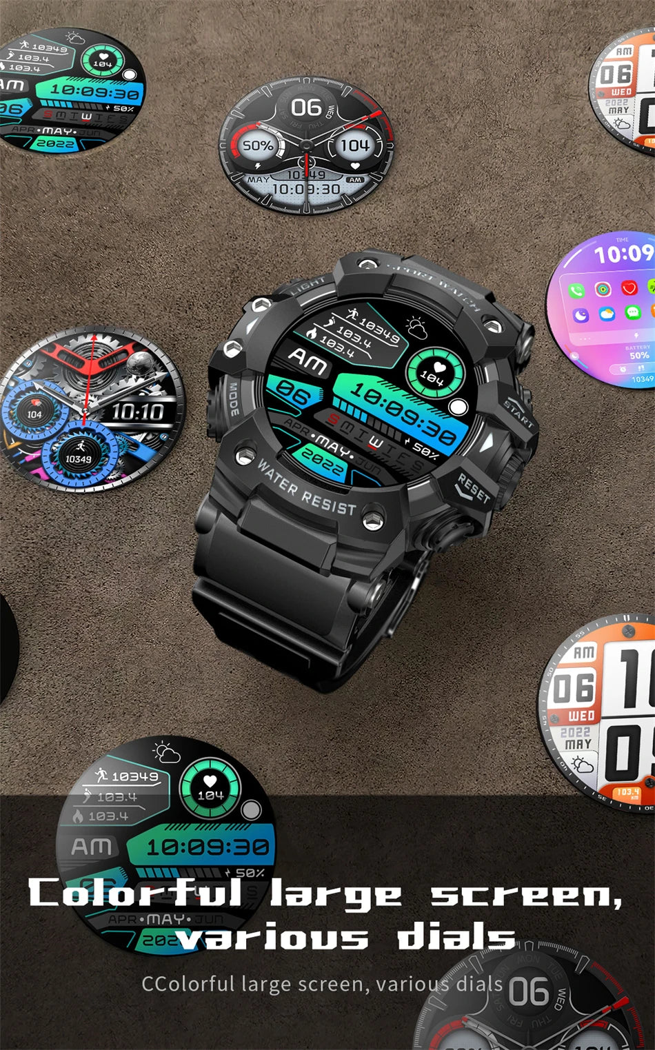 Reloj Inteligente Militar 100+ Deportes IP68