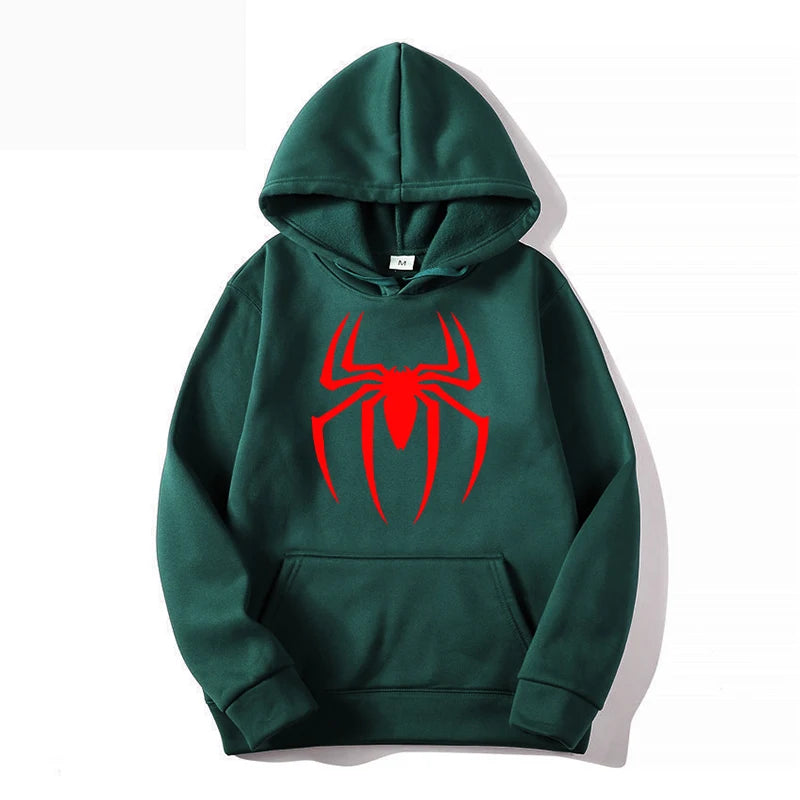 Hoodie Estampado Araña para Hombre | Buzo con Capucha Urbano