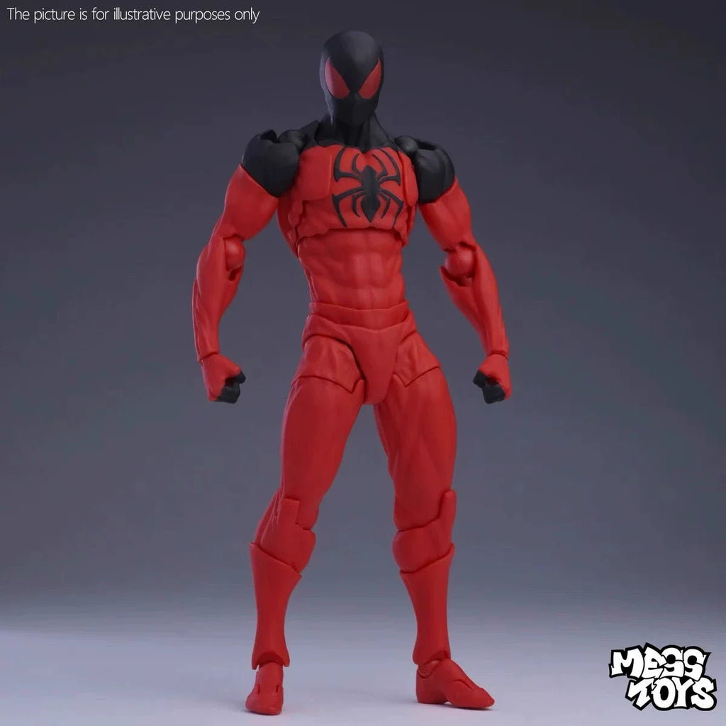 Figura de Acción de 16 cm de Spider-Man Venom Symbiote Kaine Parker Scarlet Spider con Traje Negro y Rojo, Modelo de Anime, Juguetes Coleccionables