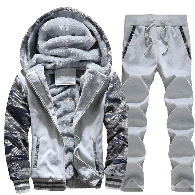 Chaqueta de Invierno para Hombre, Forro Polar, Cremallera y Capucha
