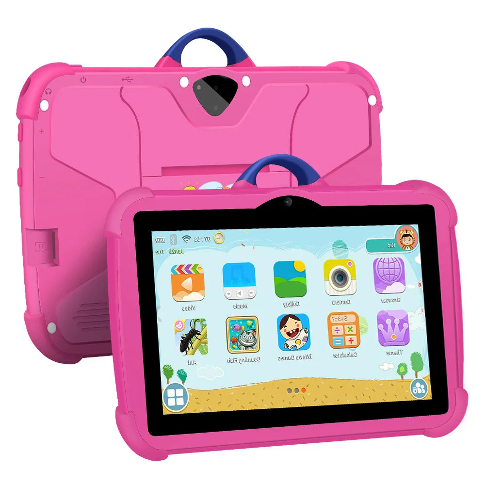 Nueva Tablet Infantil de 7 Pulgadas con WiFi, Android, para Aprendizaje y Educación, Quad Core, 4GB RAM, 64GB ROM, Regalo Ideal para Niños