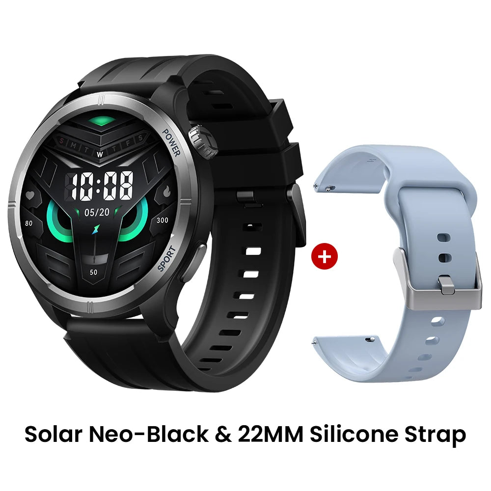Reloj Inteligente Solar Neo con Pantalla HD, Control de Salud 24H y Llamadas