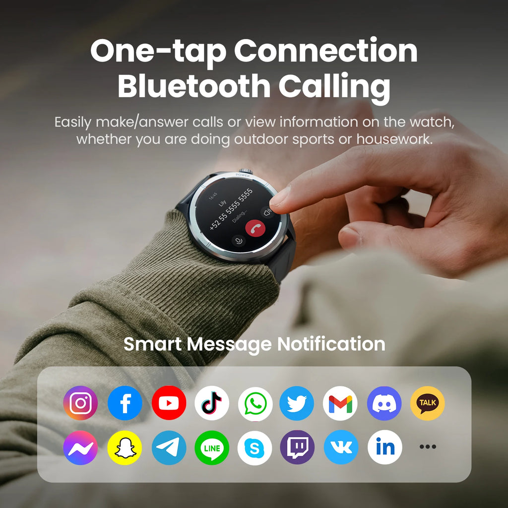 Reloj Inteligente Solar Neo con Pantalla HD, Control de Salud 24H y Llamadas