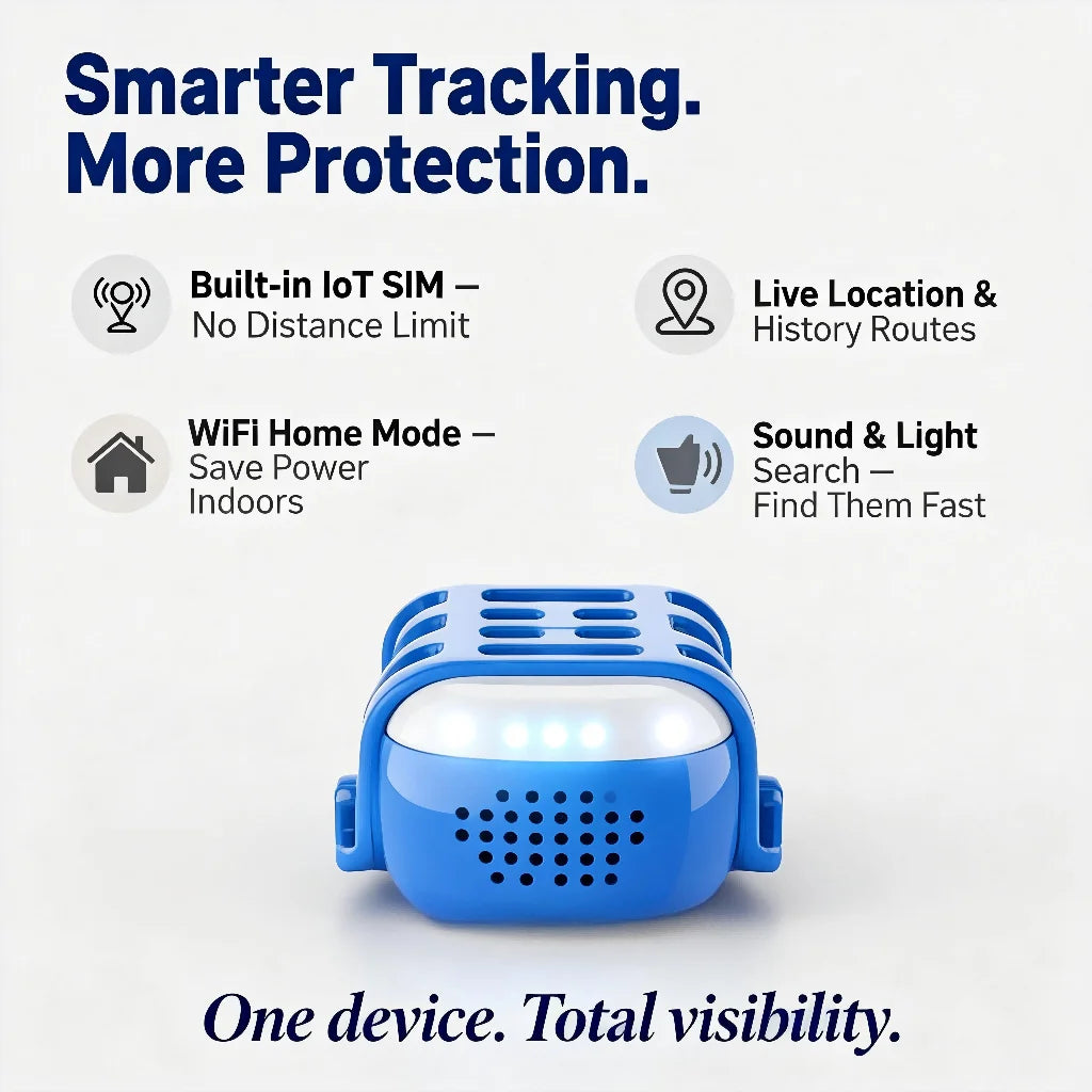 Rastreador GPS para Mascotas (Perros y Gatos) con IoT Integrado, SIM, WiFi, Seguimiento Ilimitado, Código QR, Localizador Antipérdida, Requiere Suscripción