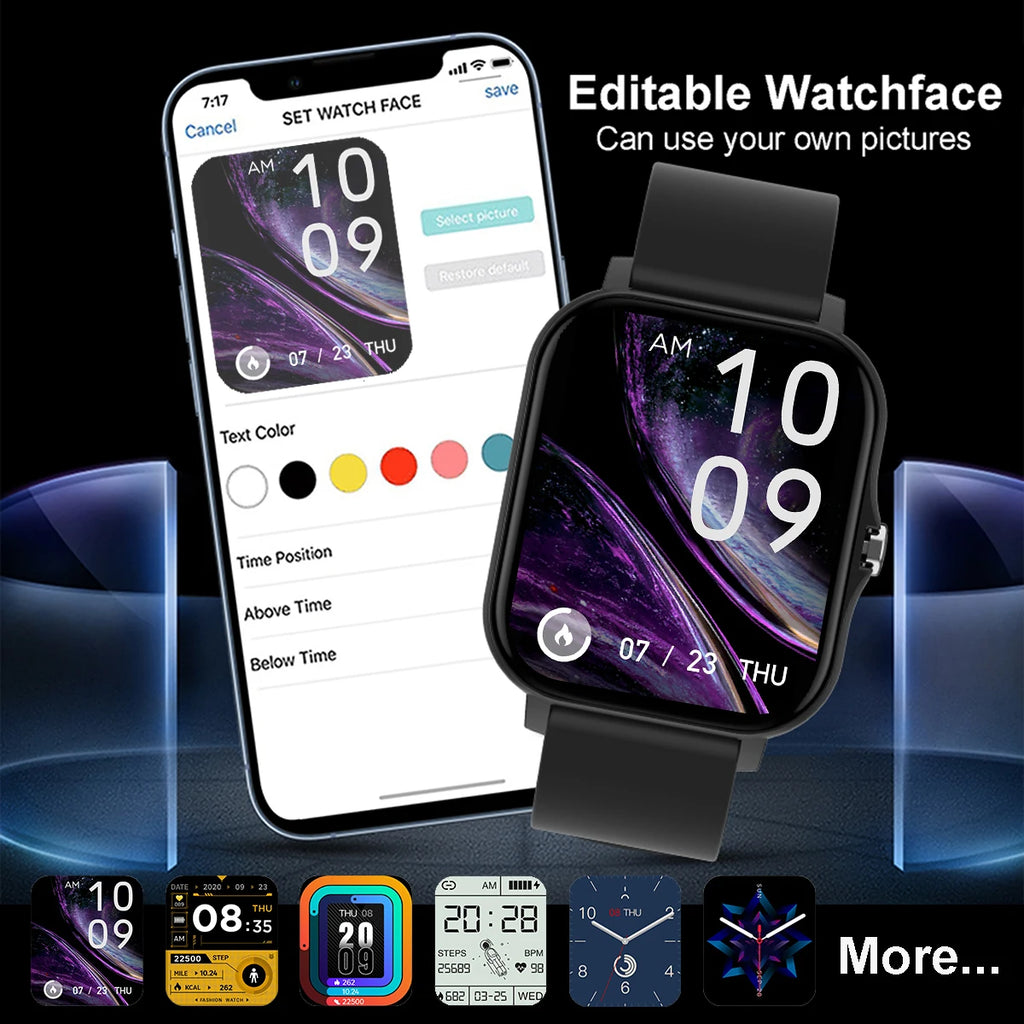 Nuevo SmartWatch hombres mujeres 2,02 Amoled BT llamada GPS Tracker NFC deporte impermeable ritmo cardíaco reloj inteligente rastreador de Fitness