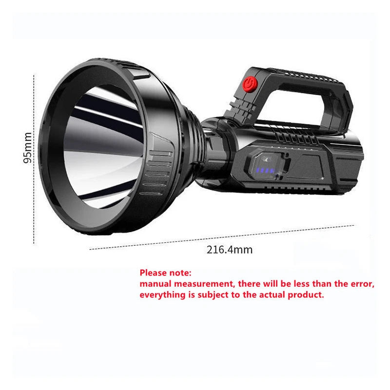 Linterna LED Portátil Reflectora Recargable para Acampar