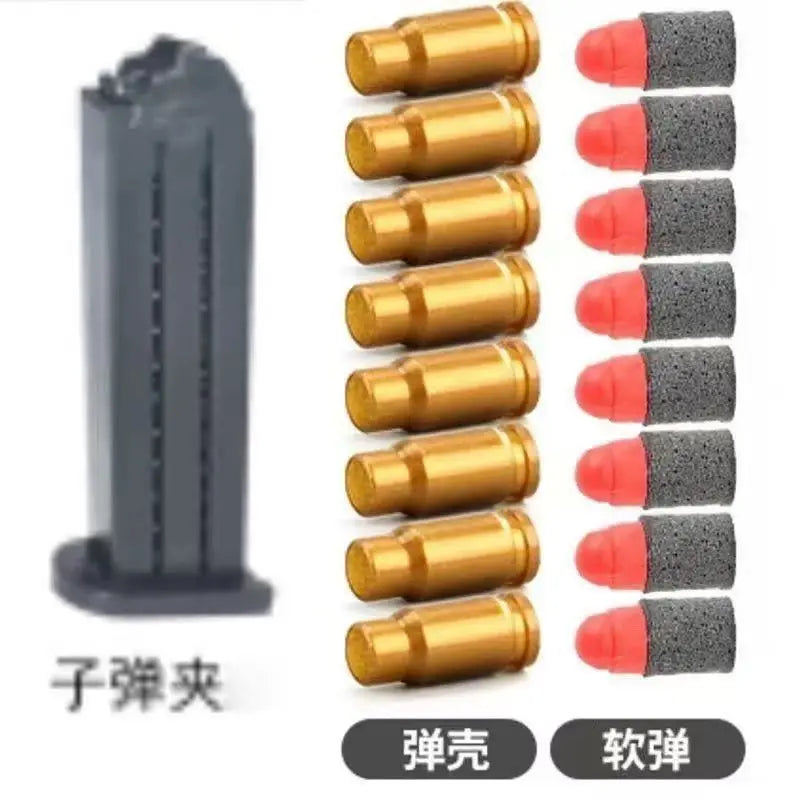 Pistola de juguete educativa 5S1, pistola de juguete con expulsión de cartuchos, pistola de balas blandas de espuma para niños, adultos, pistola de Airsoft, regalo de cumpleaños para niños