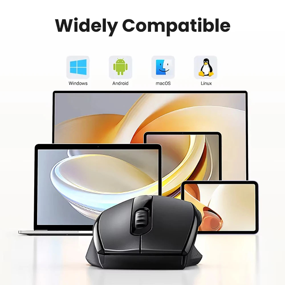 Ratón inalámbrico de modo Dual 2,4G, Bluetooth 5,2, ratón recargable, ratón de juego de 1600DPI para ordenador portátil, tableta, Windows, MacOS