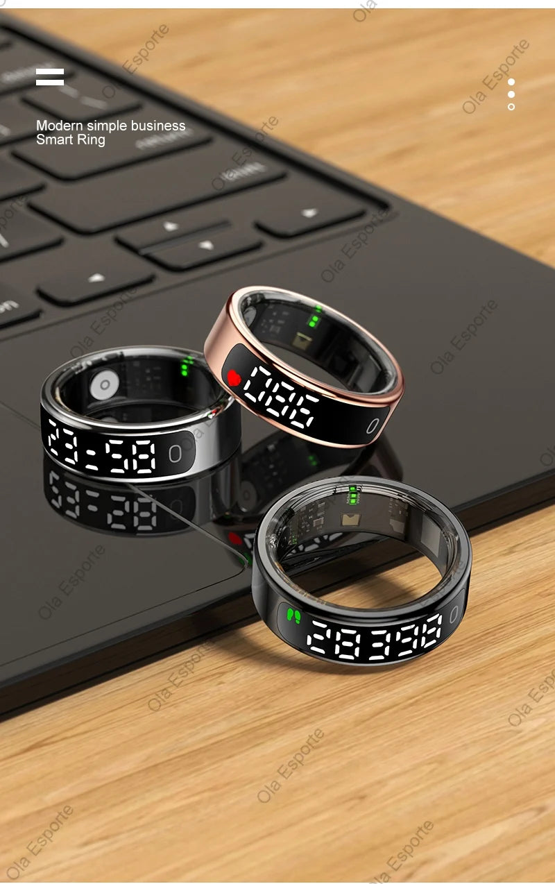Anillo Inteligente Pantalla LED Monitor de Salud