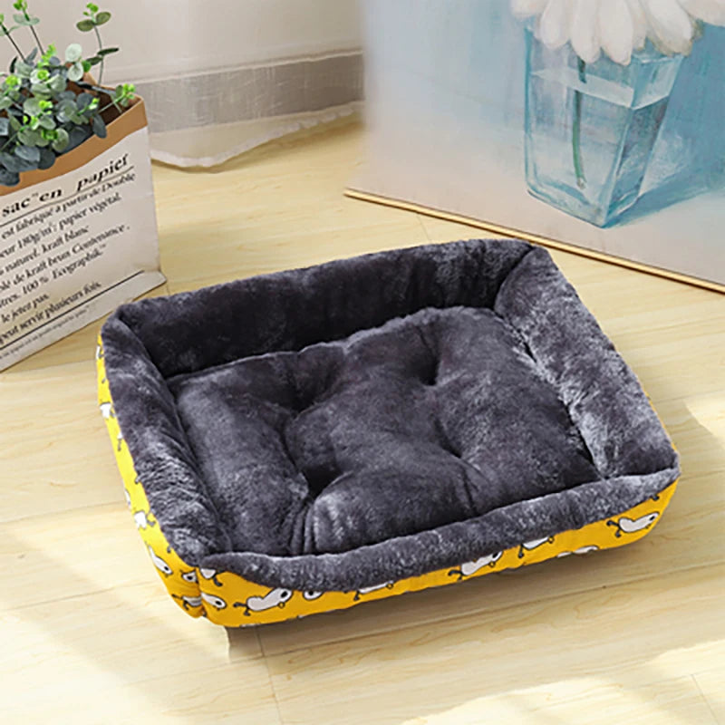 Cama Acolchada con Bordes para Perros y Gatos — Todos los Tamaños
