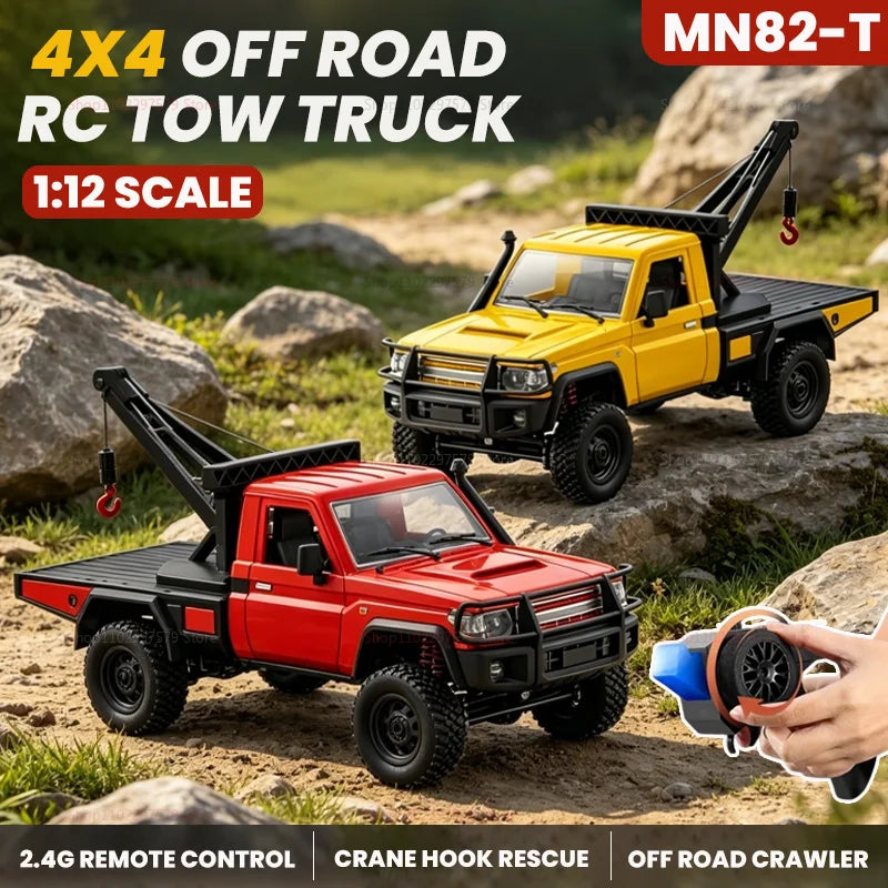 Nuevo MN82 MN82T RC Crawler 1/12 2,4 GHz 4x4: coche todoterreno a control remoto, simulación de grúa, modelo de coche trepador, juguetes para niños