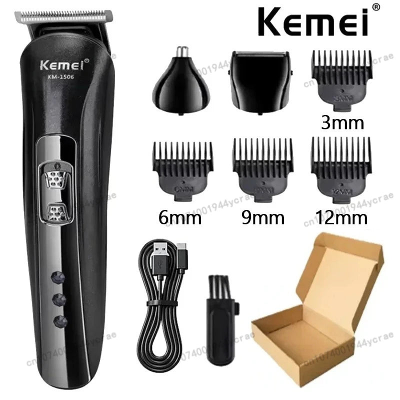 Cortadora de Pelo Inalámbrica Recargable para Hombre, Modelos KM-5083, KM-1506, KM-TX10