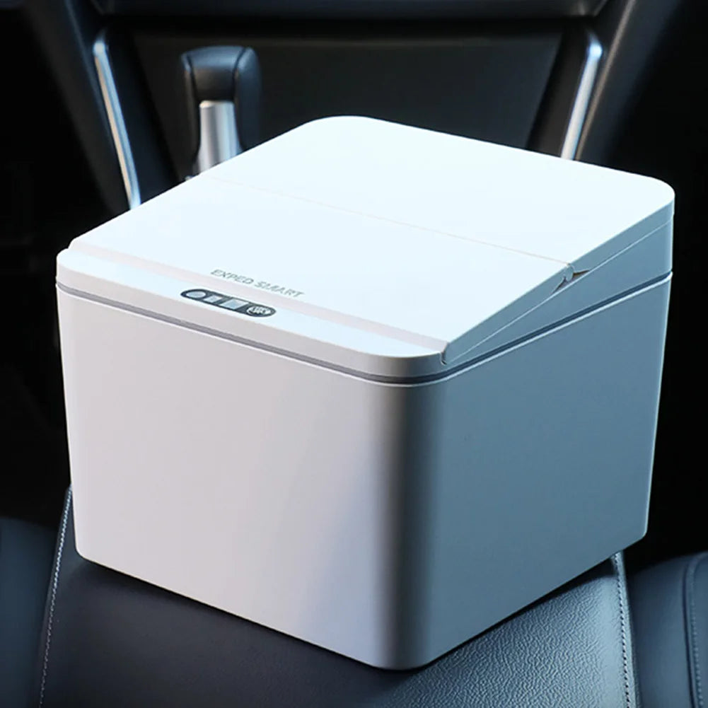 Papelera automática de escritorio con sensor por inducción, recargable USB, 4 L