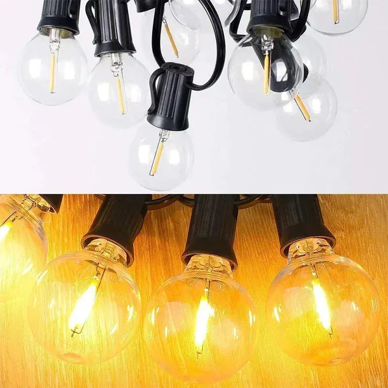 Guirnalda LED G40 para Exteriores Patio Bistro 220V