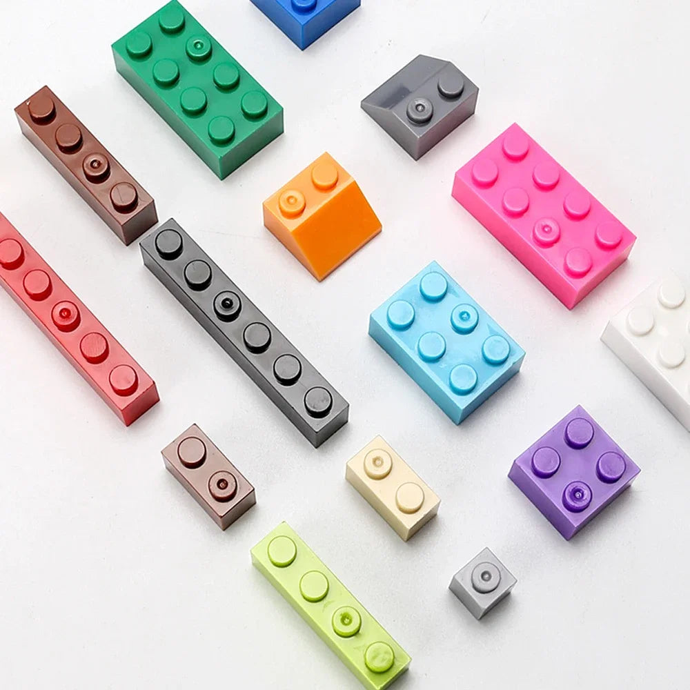 120/240 Uds. Juego de bloques de construcción a granel ciudad ladrillos clásicos montaje colorido DIY juguete creativo juguete educativo interactivo para niños