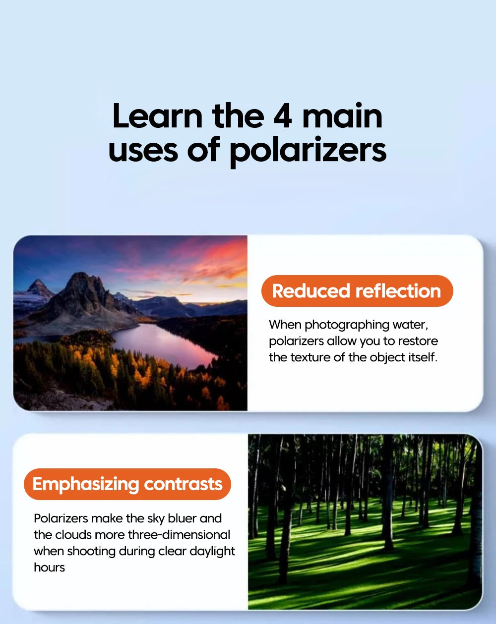 Filtro Polarizador CPL 52mm con Clip para Smartphone