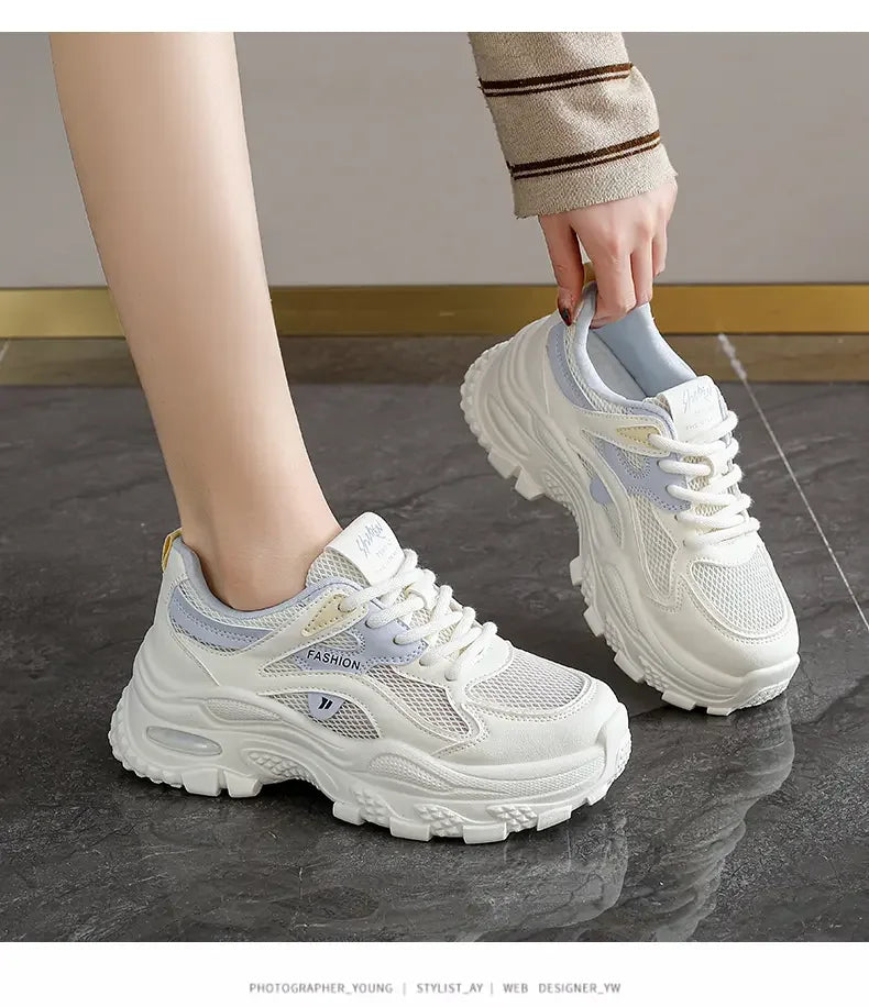 Zapatillas deportivas con plataforma para mujer transpirables