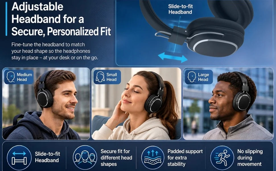 SODO SD-1004 Auriculares Bluetooth 5.3 HiFi Plegables