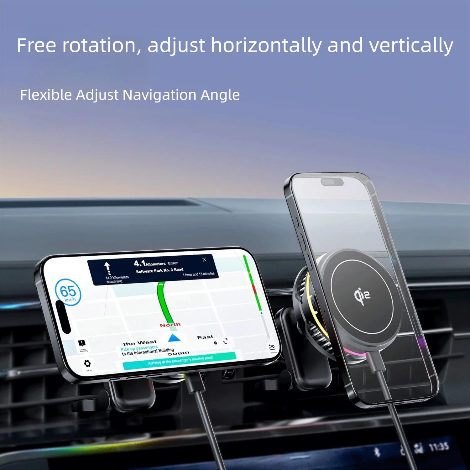 Cargador Inalámbrico Magnético para Coche con Refrigeración por Semiconductor, Soporte de Ventilación, Carga Rápida y Disipación de Calor para iPhone 17/16/15/14
