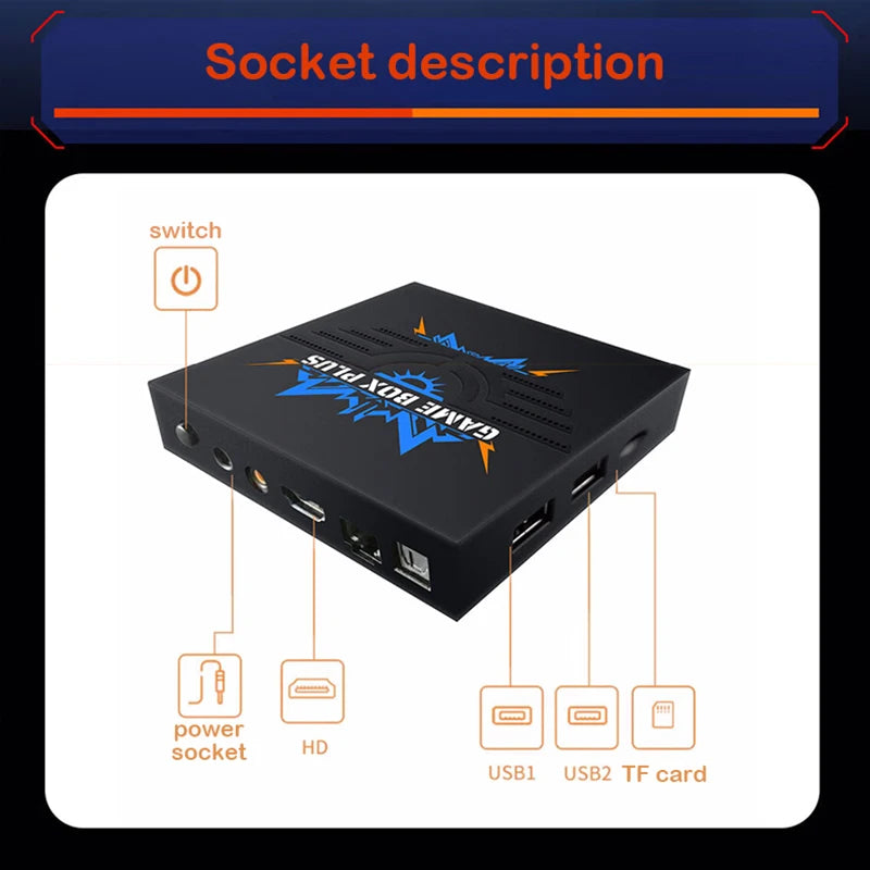 Coopreme X6 plus Home Arcade Game Box 64G con salida HD Joystick dual Más de 10000 PSP Juegos de lucha integrados para entretenimiento