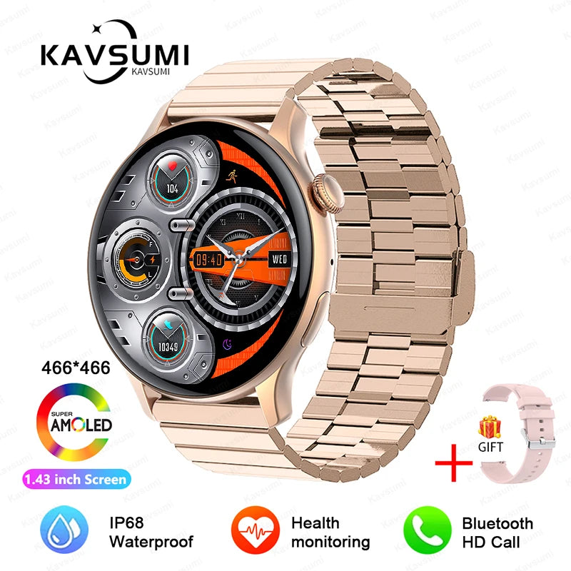 Reloj Inteligente NFC para Mujer con AMOLED, GPS y Llamadas Bluetooth