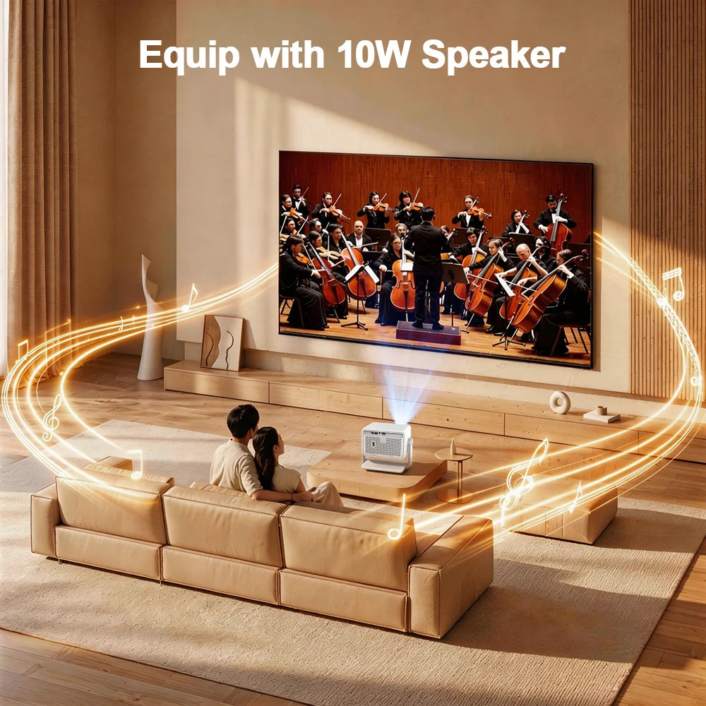 Proyector PG370MAX Full HD 1080P 4K Android WiFi 5G para cine en casa