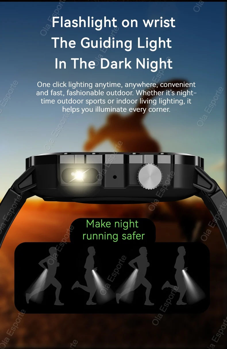 Reloj Inteligente Militar 2026 para Hombre, IP67 3ATM, GPS para Exteriores, Monitor de Actividad Física y Salud, Pantalla de 1.44 Pulgadas, Llamadas Bluetooth