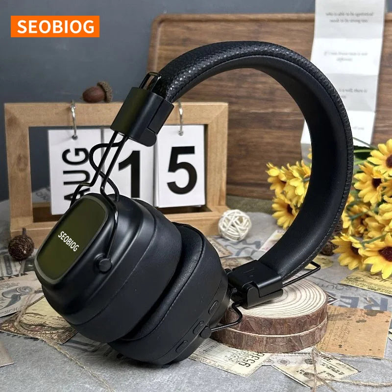 SEOBIOG Auriculares Bluetooth 5.3 Conexión Estable PC