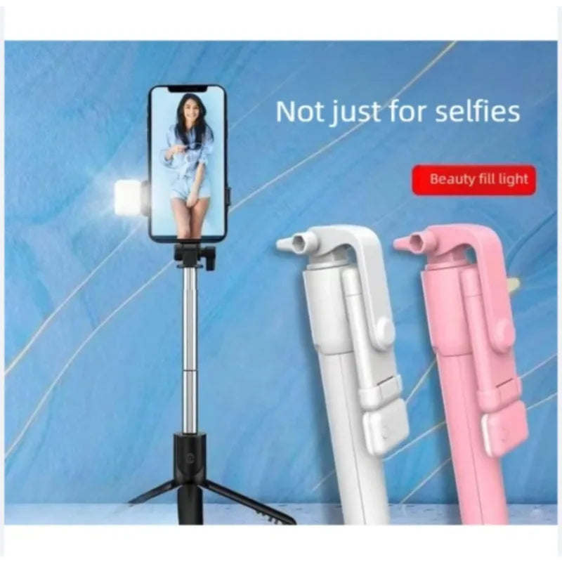 Palo selfie Bluetooth con trípode y soporte de escritorio, todo en uno para móvil