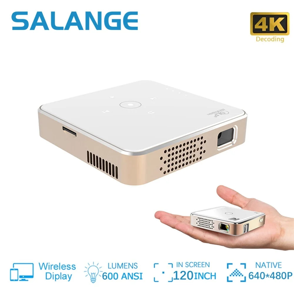 Salange P30 Mini proyector DLP portátil Home Theater 1080P 4K compatible con Wifi TV sin pantalla para teléfono móvil Smartphone