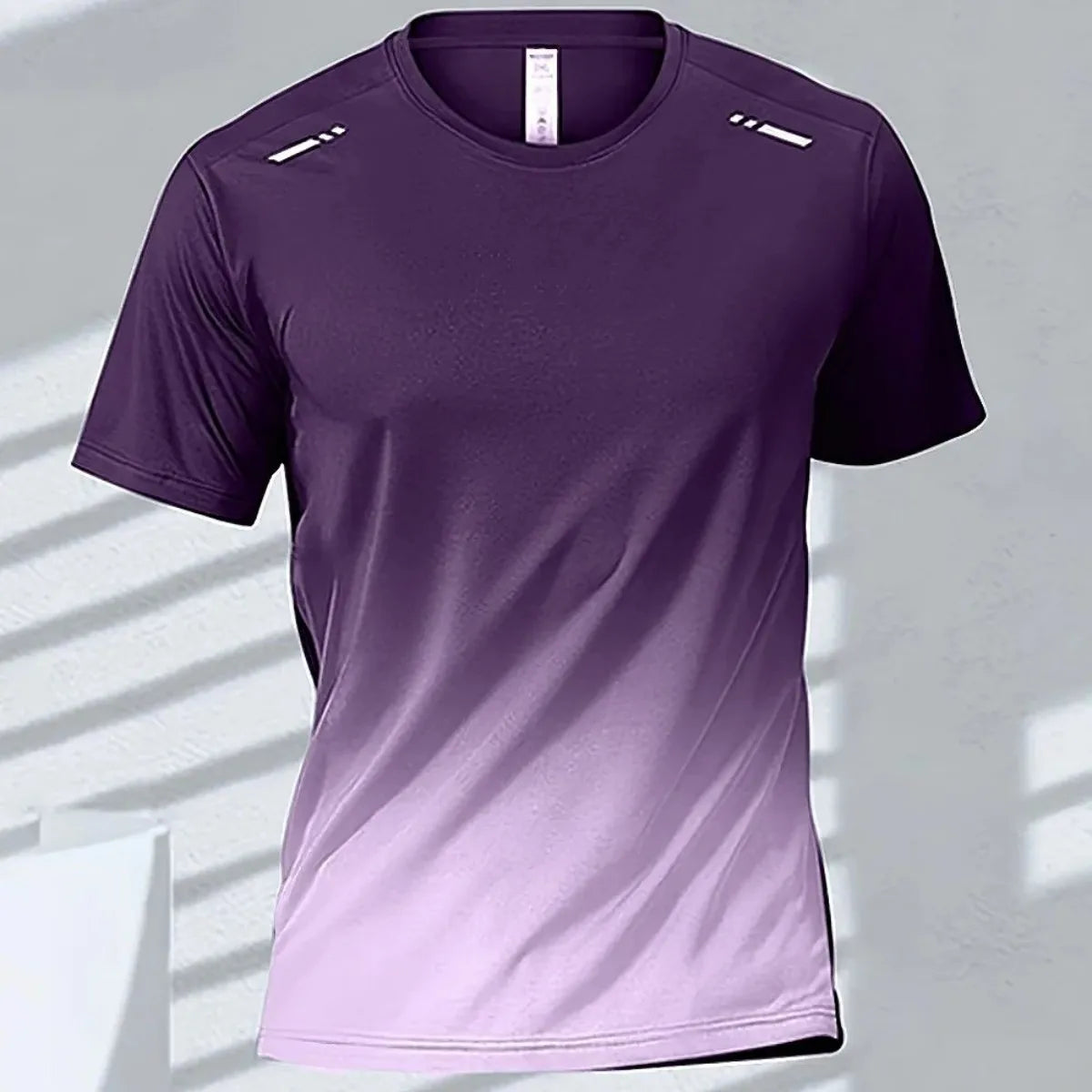 Camiseta Degradada para Hombre, Cuello Redondo, Secado Rápido
