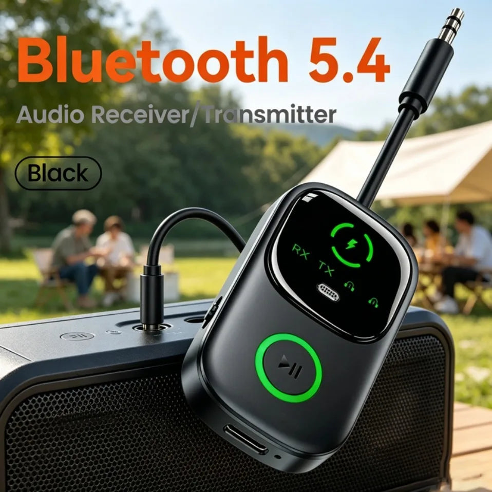 Nuevo receptor/transmisor de audio Bluetooth 5,4, adaptador Bluetooth para televisores, auriculares, coches y otros dispositivos con un conector de 3,5 MM