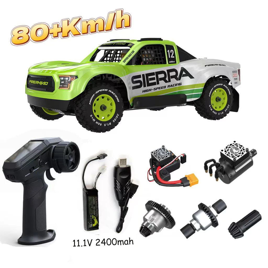 Camioneta RC 1/12 4WD sin Escobillas, Ultra Rápida, Todoterreno para Desierto