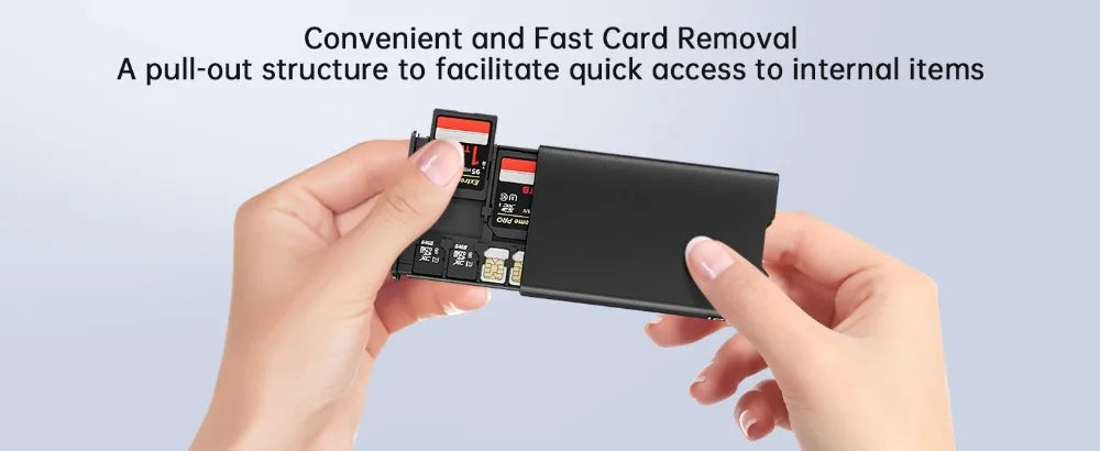 Estuche para Tarjetas de Memoria BUDI, Resistente a Golpes y Roturas, para Tarjetas Micro SD, SDXC, SDHC y TF - Almacenamiento para 6 Tarjetas Micro SD