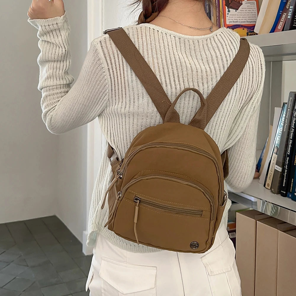 Mini Mochila Japonesa para Viajes de Mujer, Ligera, Pequeña, Mochila Ligera para Compras al Aire Libre, Bolso Pequeño