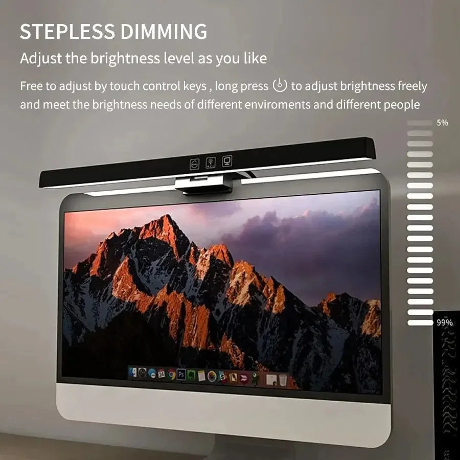 Lámpara LED de escritorio, barra de luz para Monitor, PC, ordenador, luz de pantalla regulable, 33cm, 50cm, oficina, estudio, lectura, lámpara de mesa colgante alimentada por USB