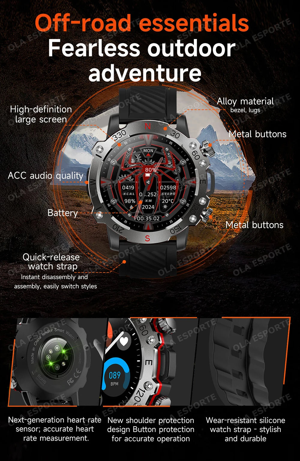 Reloj Inteligente GPS Doble Banda GNSS Militar