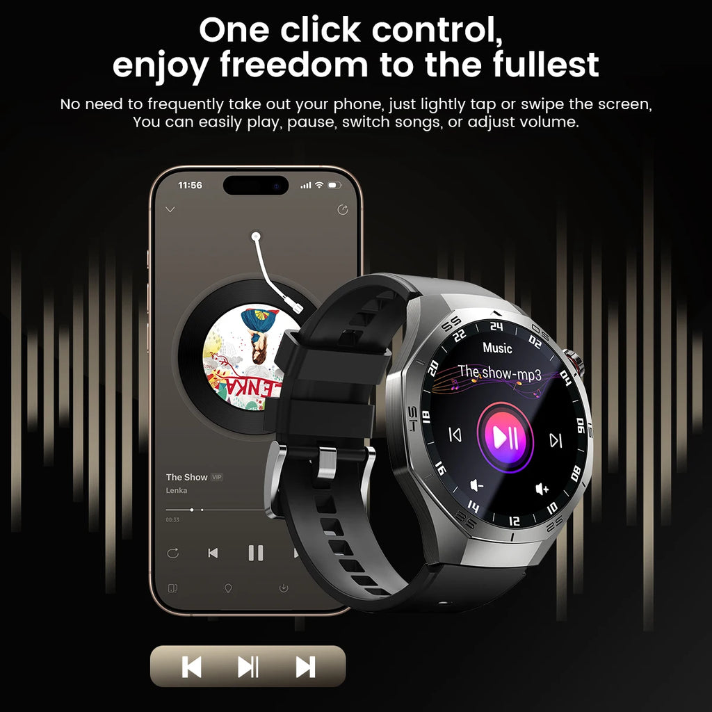 Nuevo watch5 Pro GPS NFC reloj inteligente hombres 360*360 pantalla AMOLED ritmo cardíaco Bluetooth llamada IP67 impermeable hombre Smartwatch 2025