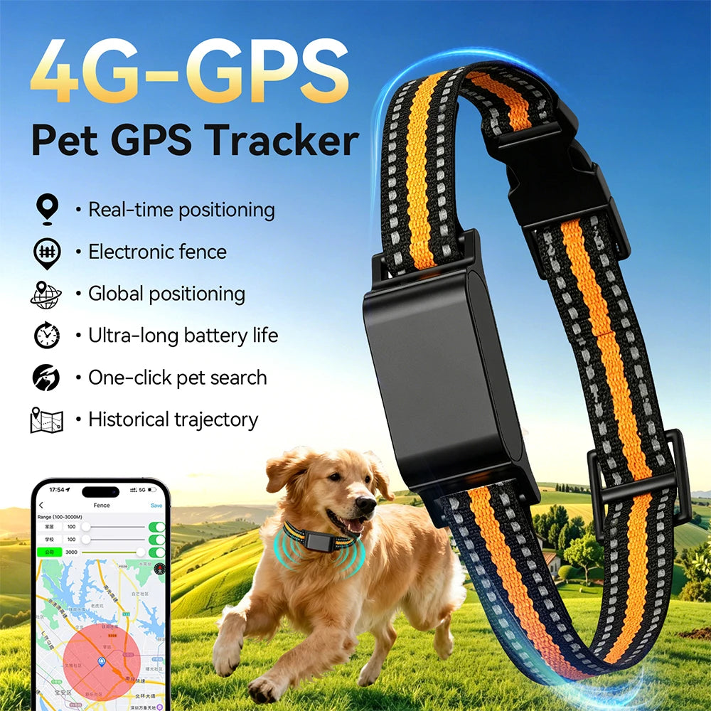 Collar GPS 4G Inteligente para Mascotas IP67 sin Suscripción